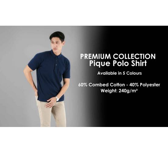 Premium Collection: Cotton Polo T shirt Short Sleeve (Customize Gifts)
